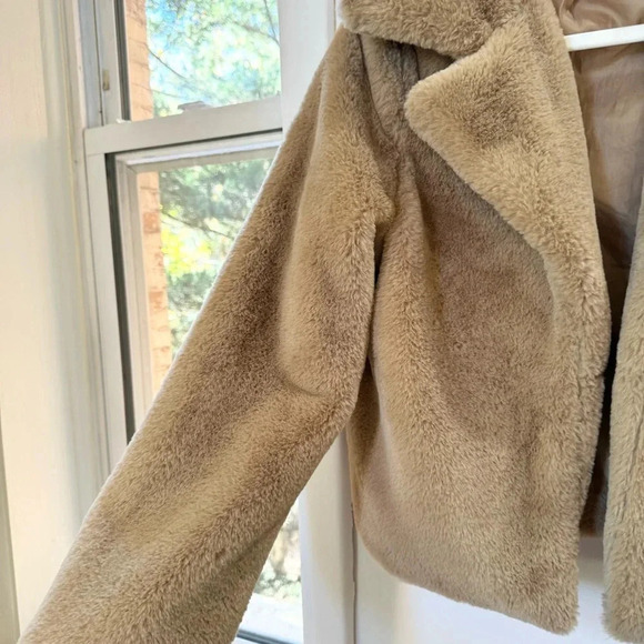 Revolve More To Come Payton Faux Fur Jacket in Beige - Picture 5 of 12